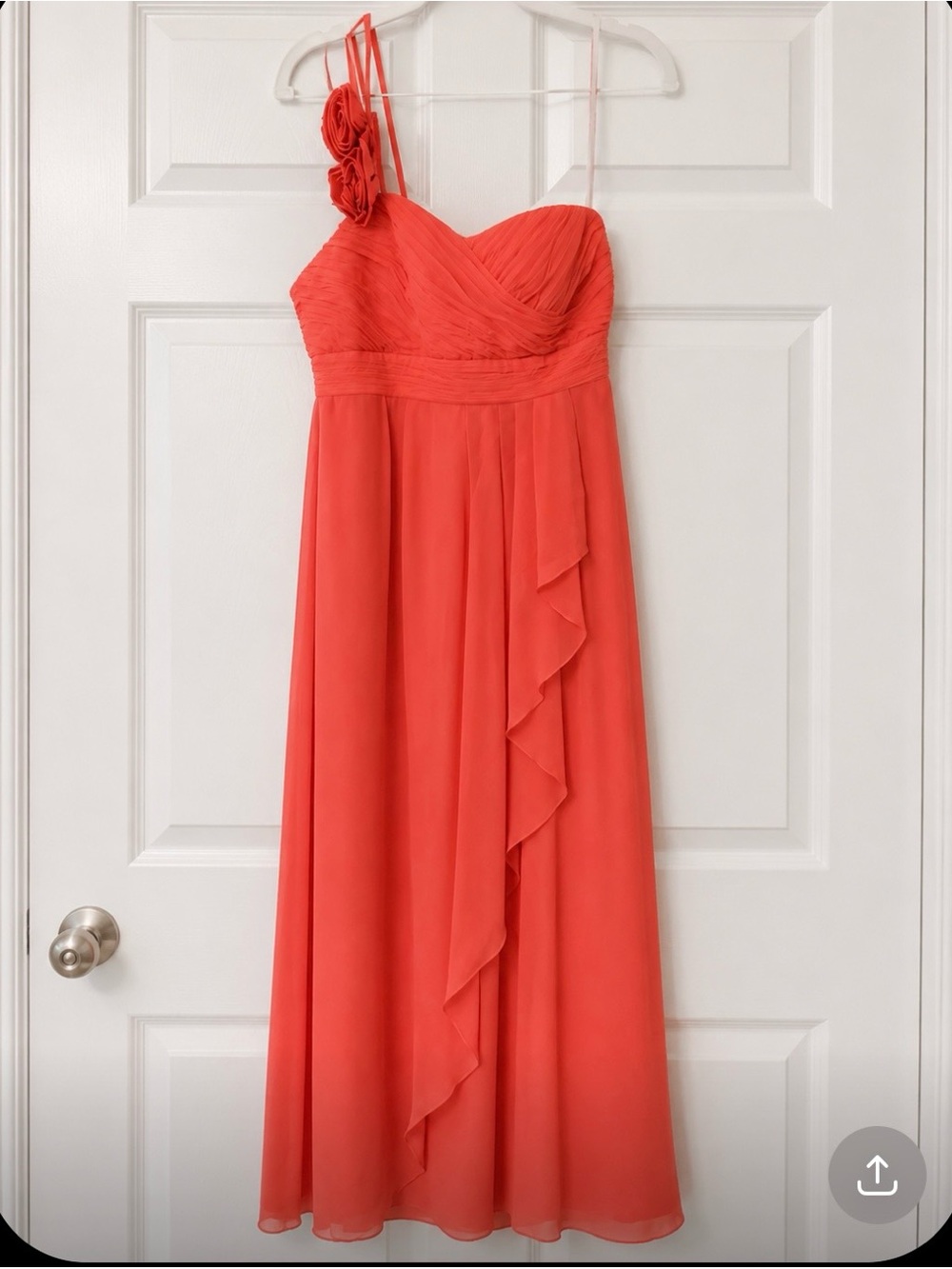 Phoebe Couture Elegant Coral Strapless Dress